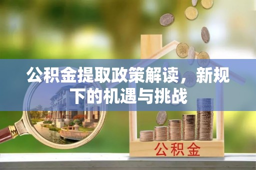 永泰公积金提取政策解读，新规下的机遇与挑战