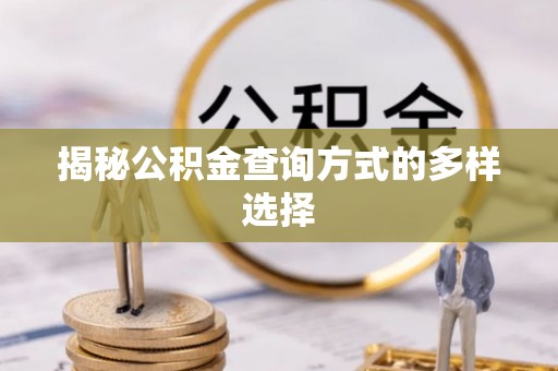 永泰揭秘公积金查询方式的多样选择